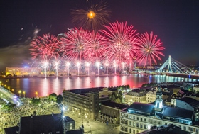 Celebration of New Years Eve 2016 in Riga