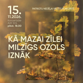 KĀ MAZAI ZĪLEI MILZĪGS OZOLS IZNĀK / Patriotu nedēļai veltīts koncerts