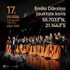 55.7033°N, 21.1443°E  / Emīla Dārziņa jauktā kora koncerts