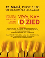 Mātes dienai veltīts Rīgas jaukto koru grupas koncerts VISS, KAS (D)ZIED
