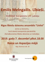 Koncerts EMILIS MELNGAILIS. LĪBIEŠI.