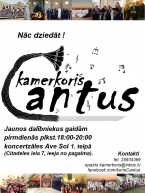 Kamerkoris "Cantus" uzņem jaunus dalībniekus!