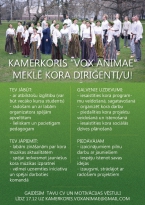 Rīgas kamerkora "Vox animae" dziedātāji un mākslinieciskā vadītāja Sindija Druva steidzami meklē